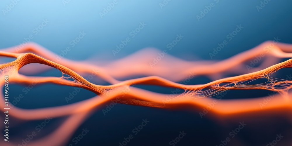 Aufkleber Fluid Digital Neural Networks AI-Powered Connectivity Visualization with Vibrant Organic Flow Dynamics for Next-Generation Tech Innovation