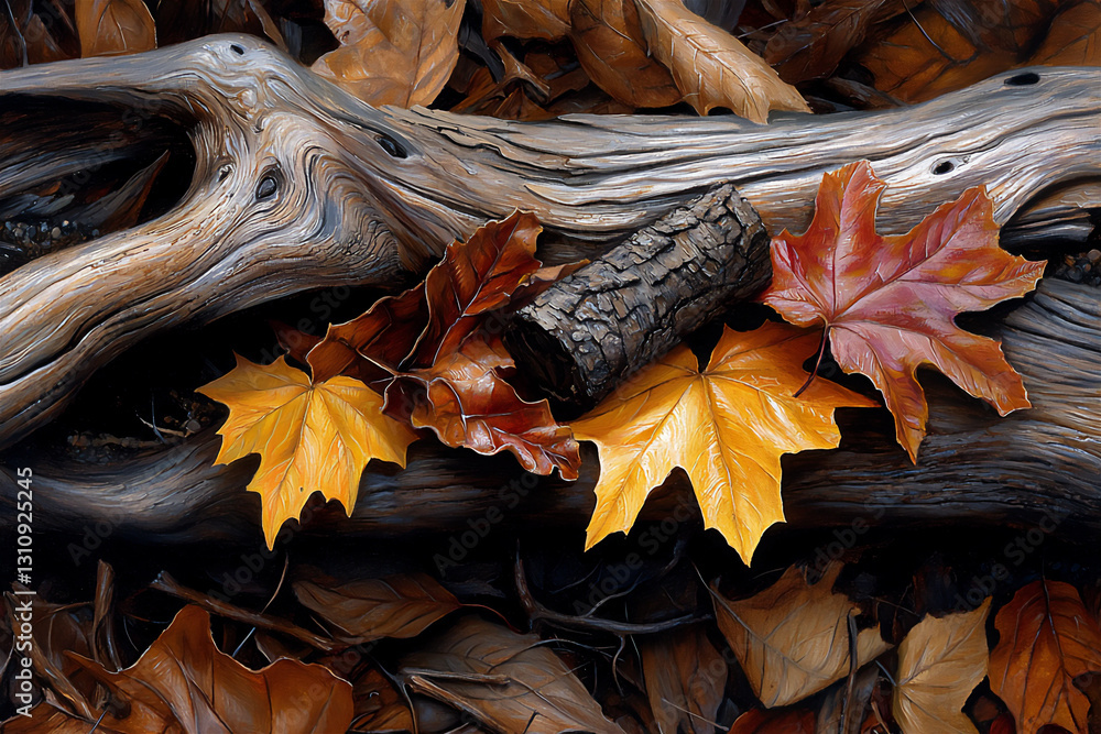 Poster nature and texture: adding texture to your art with natural elements disc