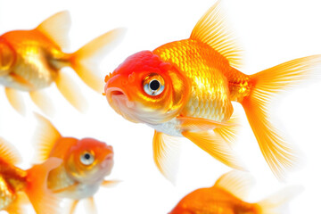 Fototapeta premium Goldfish on a white background