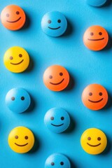 Playful April Fools Branding Vibrant Emoji Candy Spheres Transforming Digital Marketing with Minimalist Mood Design for Gen Z Engagement