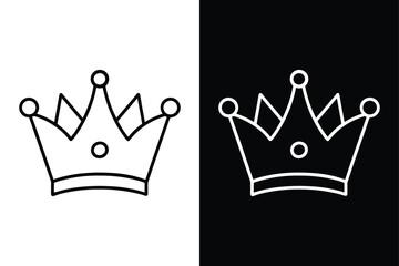 Regal Crown Line Icon. Premium Vector Set for Logos & Design
