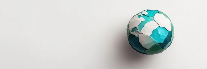 Naklejka premium Earth Day Eco-Innovation Sustainable Design Globe Visualizing Climate Resilience for Global Marketing and Green Technology Branding