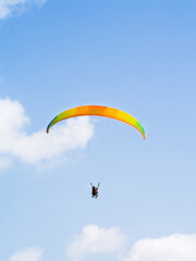 Paragliding in Bukit Bubus, Besut Terengganu. Bukit Bubus is famous for the extreme sports due to its location near the beach.