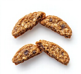 Four cookies are shown, two of which are open