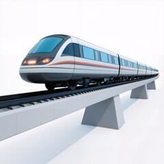 Naklejka premium the bullet train shaped train platform