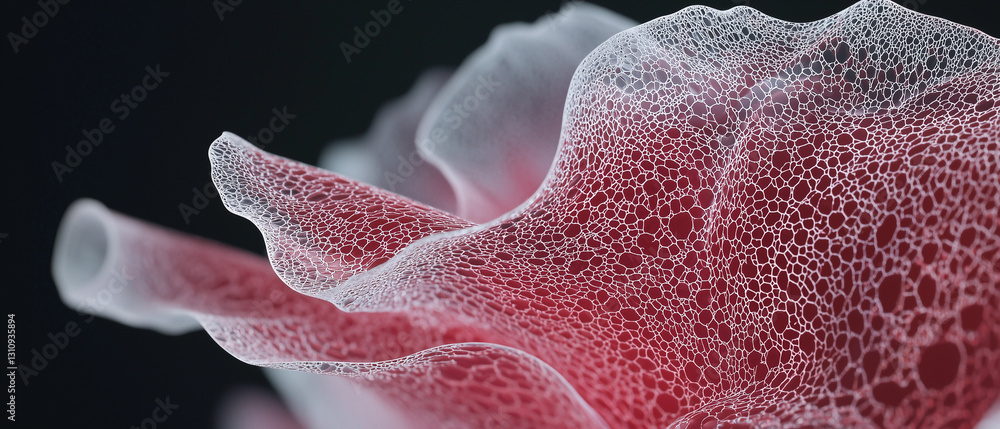 Poster macro shot of flower pistil with intricate texture and delicate details