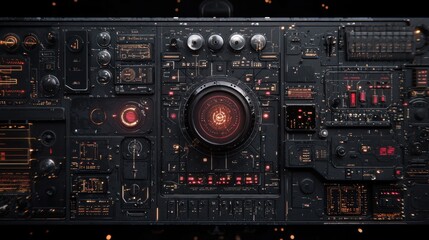 Fototapeta premium Futuristic Control Panel: Sci-fi Interface Design