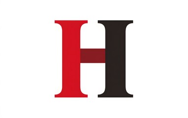 60. Minimalistic letter H in bold font on a white background