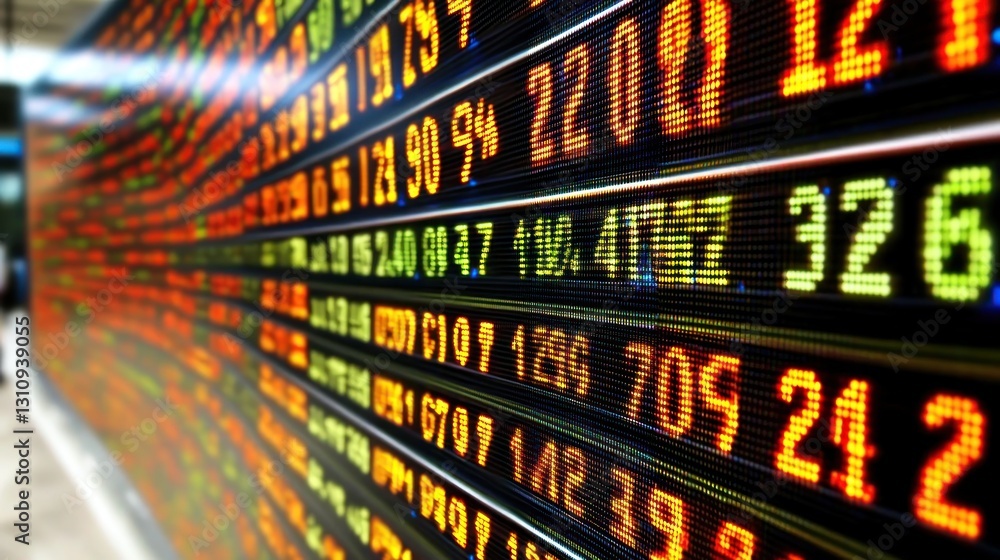 Poster dynamic stock market data display