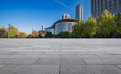 Fototapeta premium Modern Urban Landscape Featuring Contemporary Architecture and Clear Skies