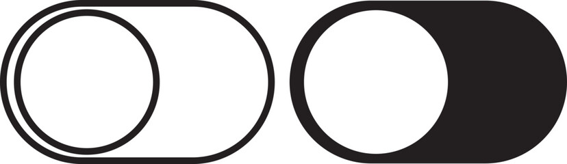 Off toggle switch buttons. Off switch icon collection.