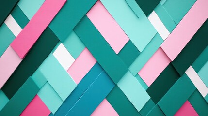 Abstract teal pink design, geometric background