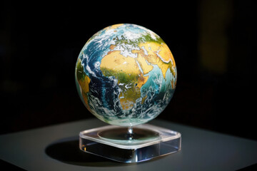 3D holographic globe with climate data layers and real-time analytics