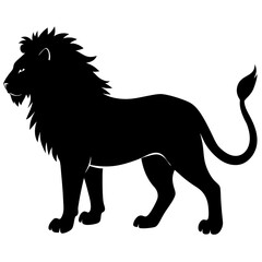 lion vector illustration on white background.