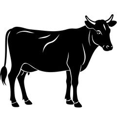 cow silhouette vector