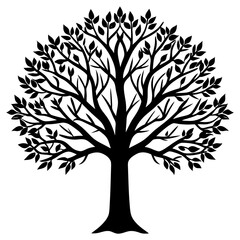 Obraz premium vector tree silhouette