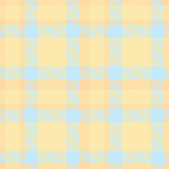 Warm Pale Peach and Pale Pale Sky Blue Seamless Tartan Fabric Design