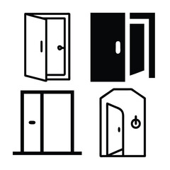 Simple Vector Illustration of Various Doors