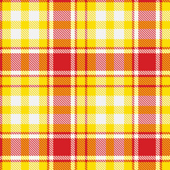 Modern Seamless Tartan in Warm Scarlet tones Fabric Design Variant 500