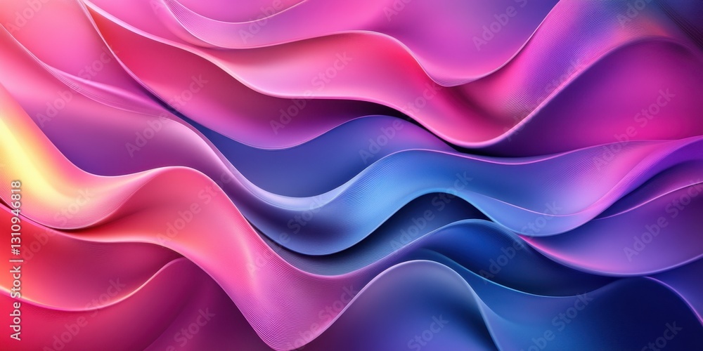Poster abstract wavy patterns of vibrant colors creating a mesmerizing visual experience