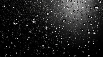 Abstract Raindrops on a Dark Background: A Monochromatic Study in Water