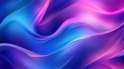 Abstract Blue and Pink Flowing Wave Background