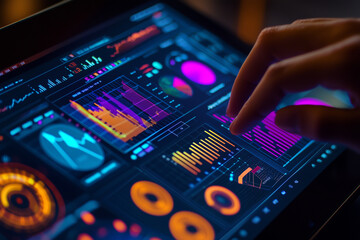 Colorful Data Visualization Interface