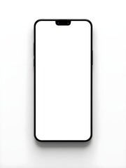 "Modern Smartphone Design with Notch Display and Sleek Black Frame on White Background"