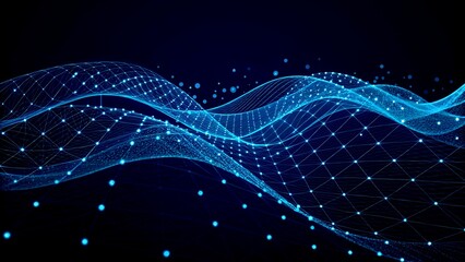 "Futuristic Digital Wave Network"