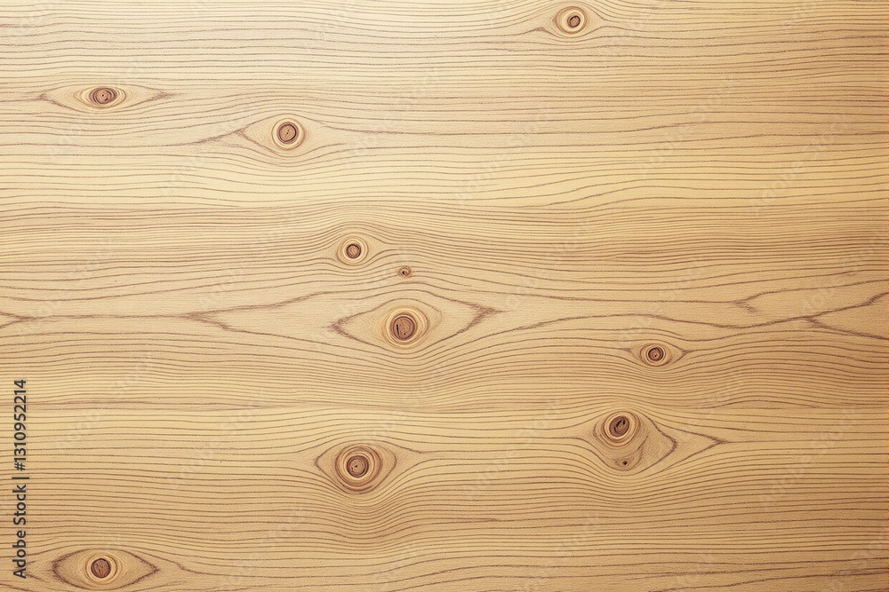 Poster natural wood texture with knots and grain patterns on a light wooden background.
