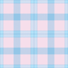 Warm Light Blue and Muted Pale Mauve Seamless Tartan Fabric Design