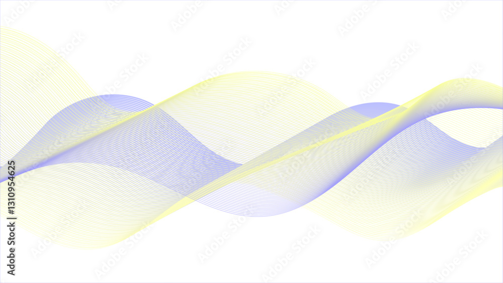 Canvas Prints abstract fluid shapes wave lines and geometric elements on white background.