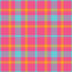 Modern Rich Medium Pink Seamless Tartan Fabric Design