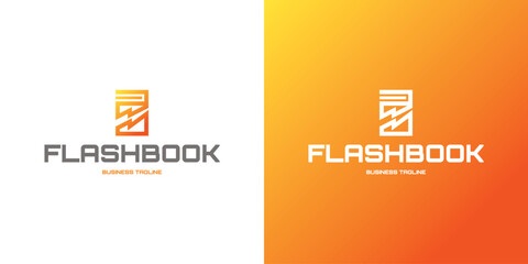 flash book logo vector