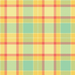 Modern Vivid Light Tan Seamless Tartan Fabric Design
