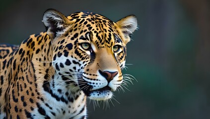 Obraz premium The Gaze of the Wild Majestic Jaguar in its Natural Habitat