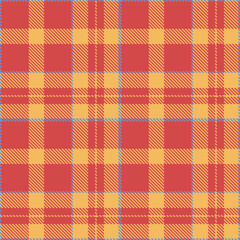 Modern Seamless Tartan in Neon Faded Red tones Fabric Design