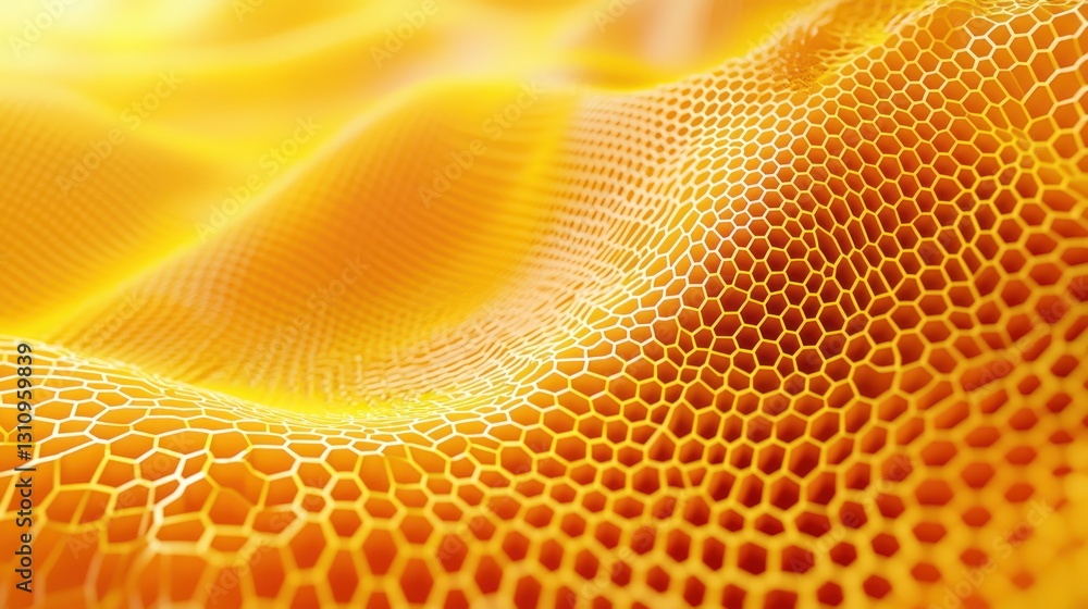 Poster abstract honeycomb texture: golden hexagonal pattern