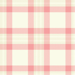 Modern Seamless Tartan in Dark Off White tones Fabric Design
