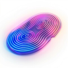 Fototapeta premium A futuristic abstract design featuring intertwined neon lines in vibrant pink and blue hues, creating a captivating visual effect.
