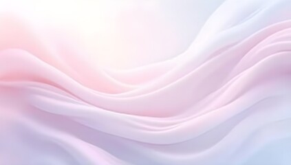 Obraz premium A smooth pastel gradient background with flowing soft curves, dreamy light pink, lavender, and baby blue tones, subtle glow, ultra-HD, perfect for modern and aesthetic designs