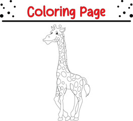 Baby Giraffe Coloring Page for kids