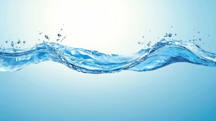 Obraz premium Serene Aqua Wave: A Captivating Display of Water's Graceful Movement