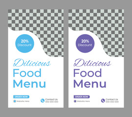  Food menu and restaurant Instagram and facebook story template