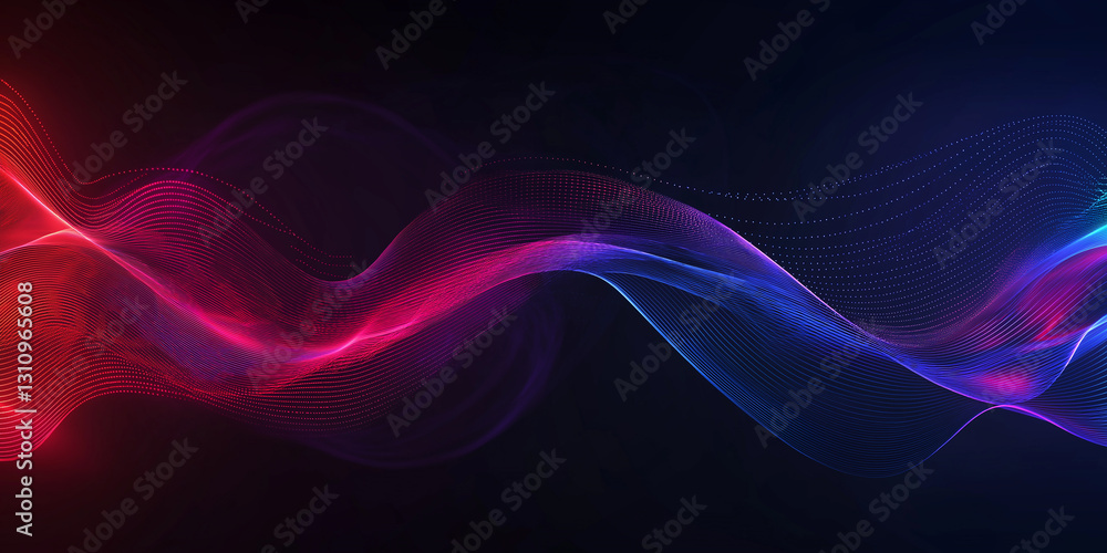 Poster abstract colorful background,blue and red abstract wave. magic line design. flow curve motion elemen