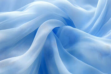 Obraz premium Light blue sheer fabric folds