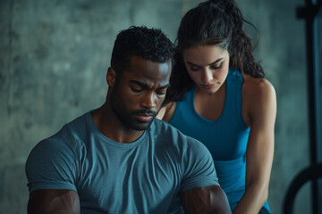 Fototapeta premium Focused Energies in Fitness Training