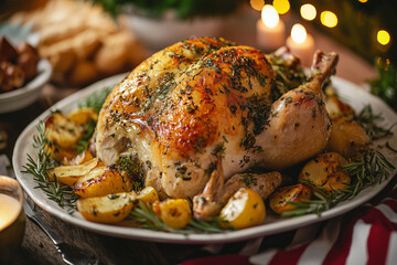 Delicious Roast Turkey Dinner Feast