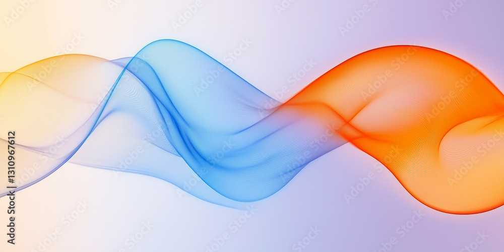 Poster wavy design element,abstract transparent color wave.