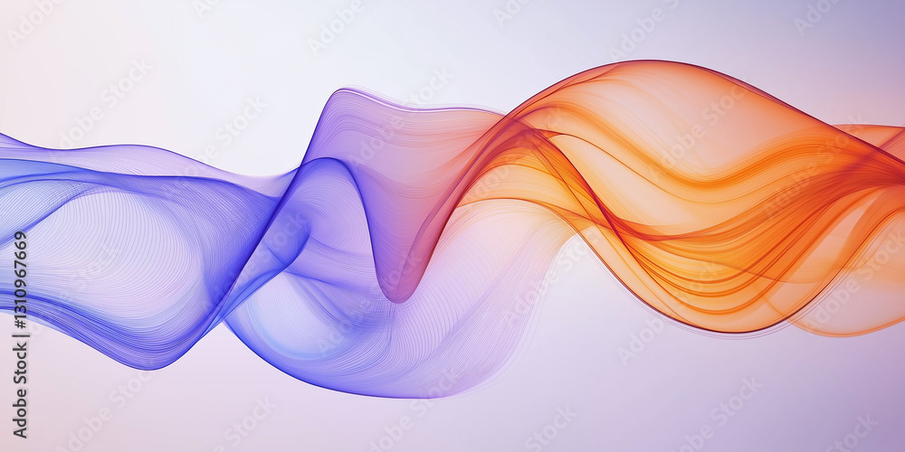 Poster wavy design element,abstract transparent color wave.